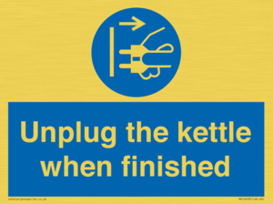 Unplug the kettle when finished